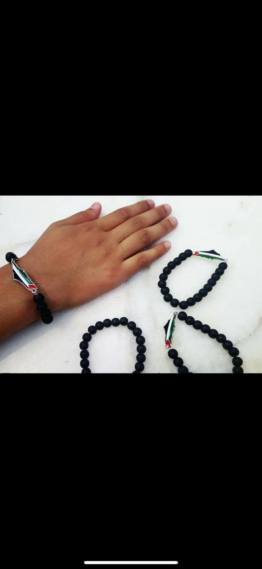 Beaded Hand band with Palestine map