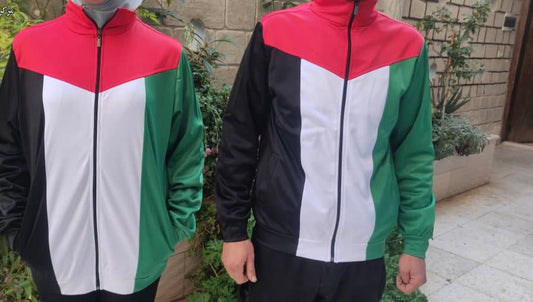 long sleeves palestinian flag zip up jacket - Unisex + Kids sizes